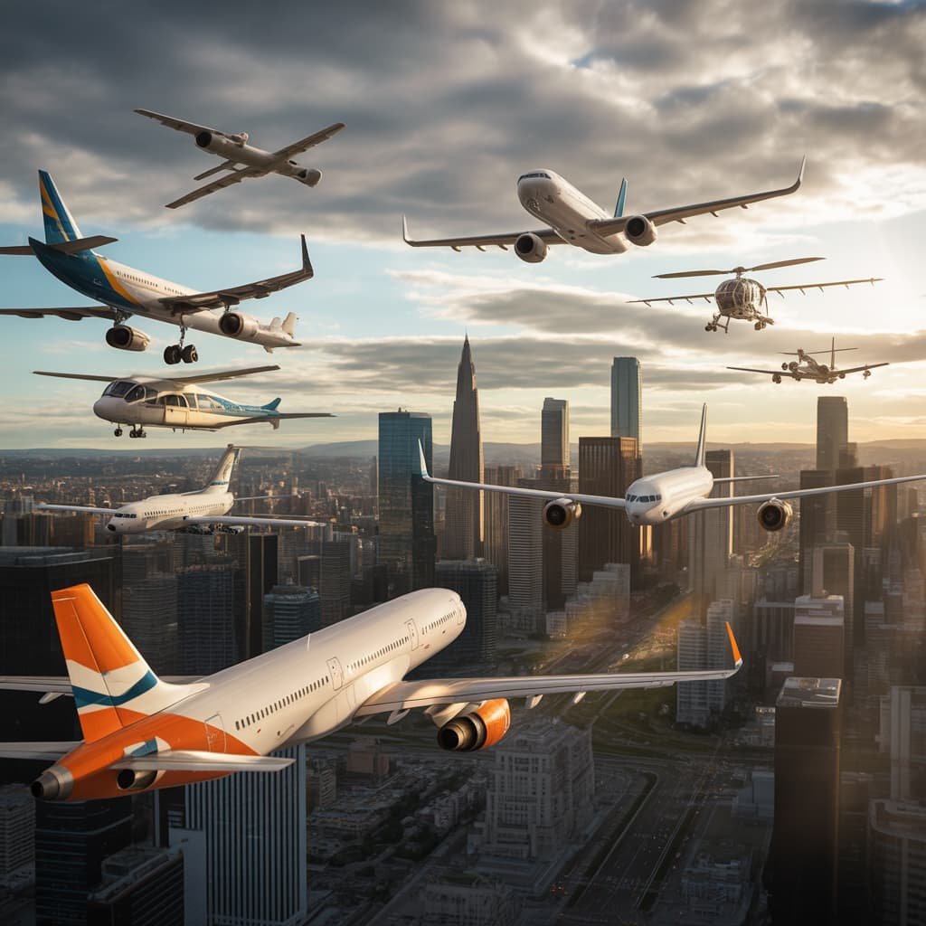 tráfico aéreo urbano