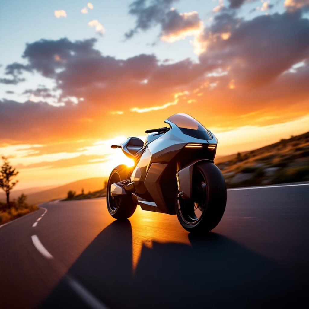 Electronic management course for sports motorcycles