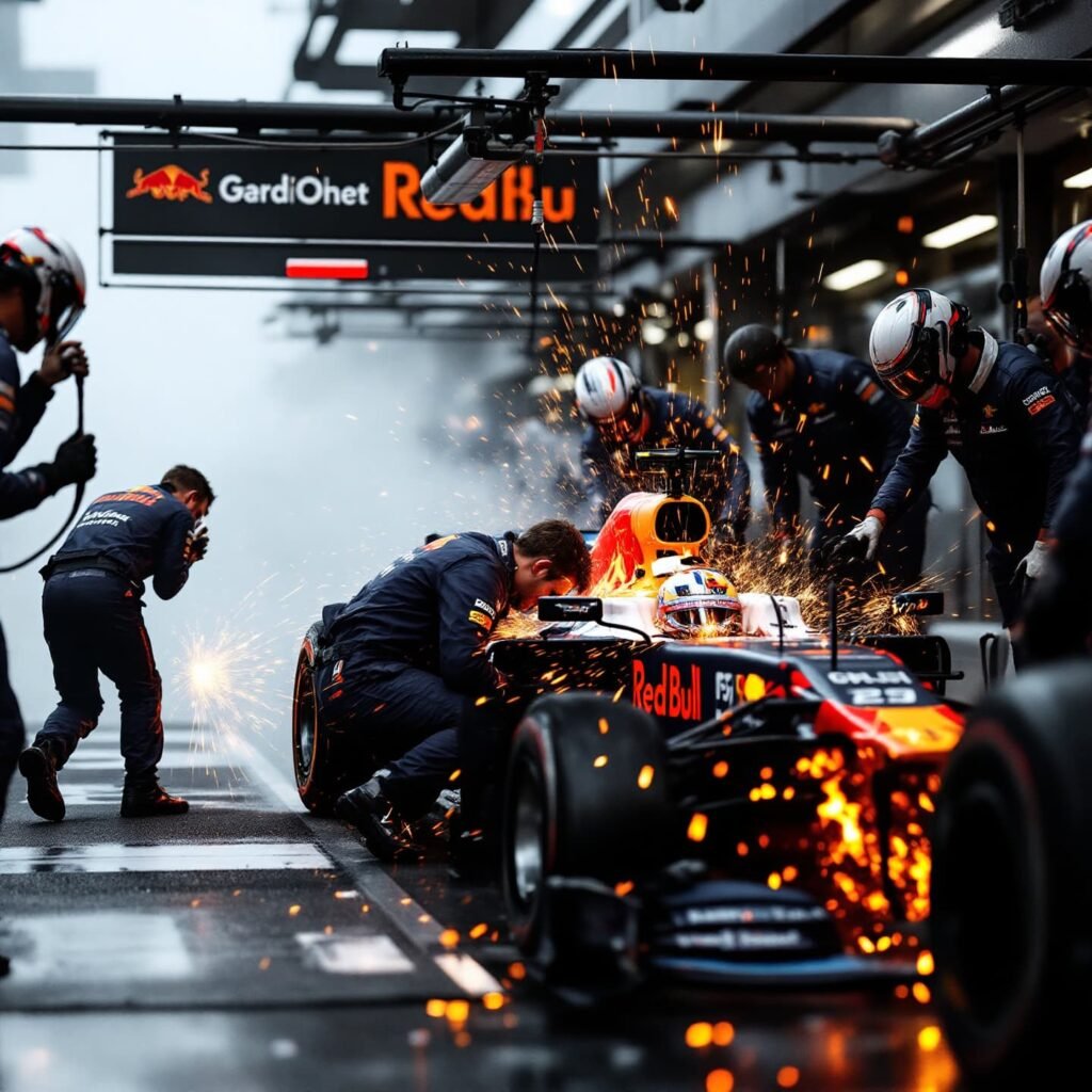 Composites course in competition: trackside repair
