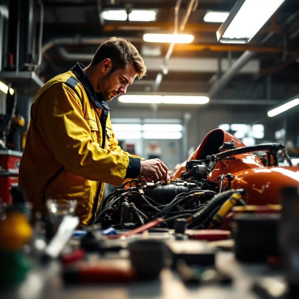 High-voltage safety course in pits