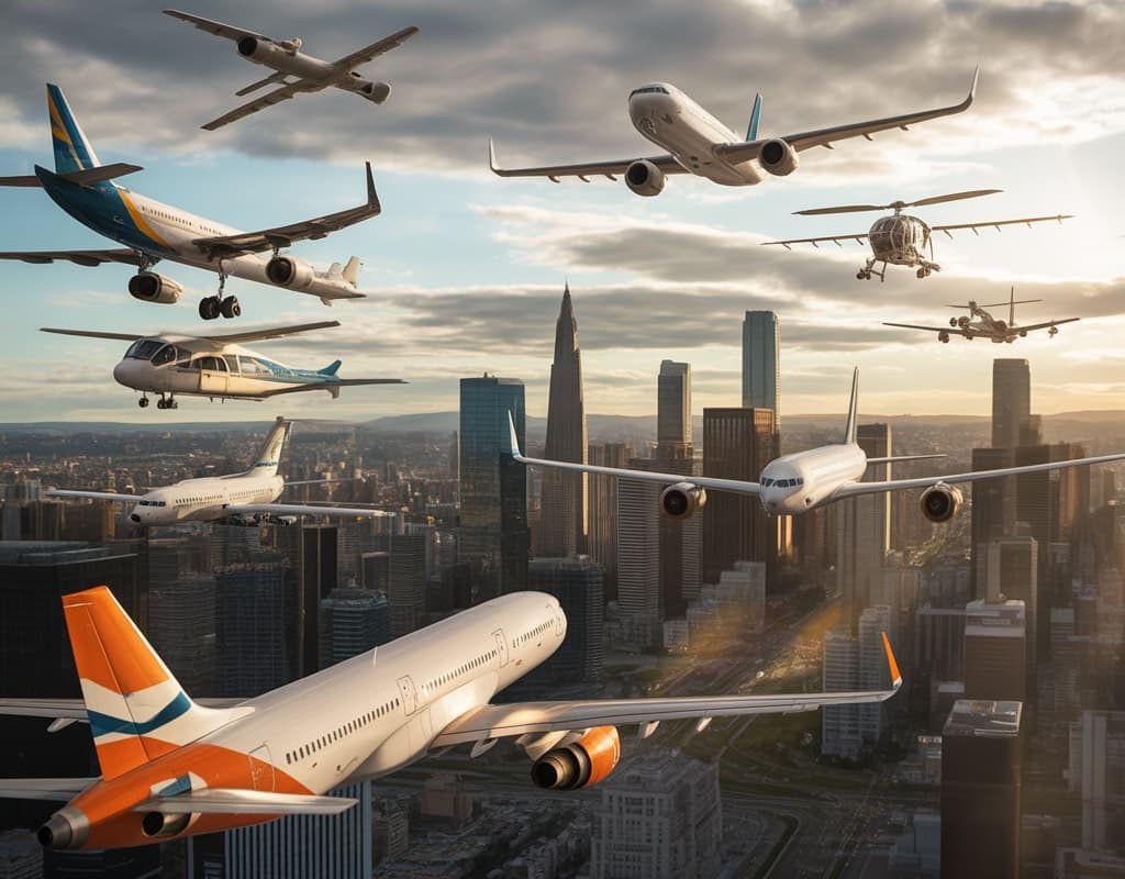 tráfico aéreo urbano